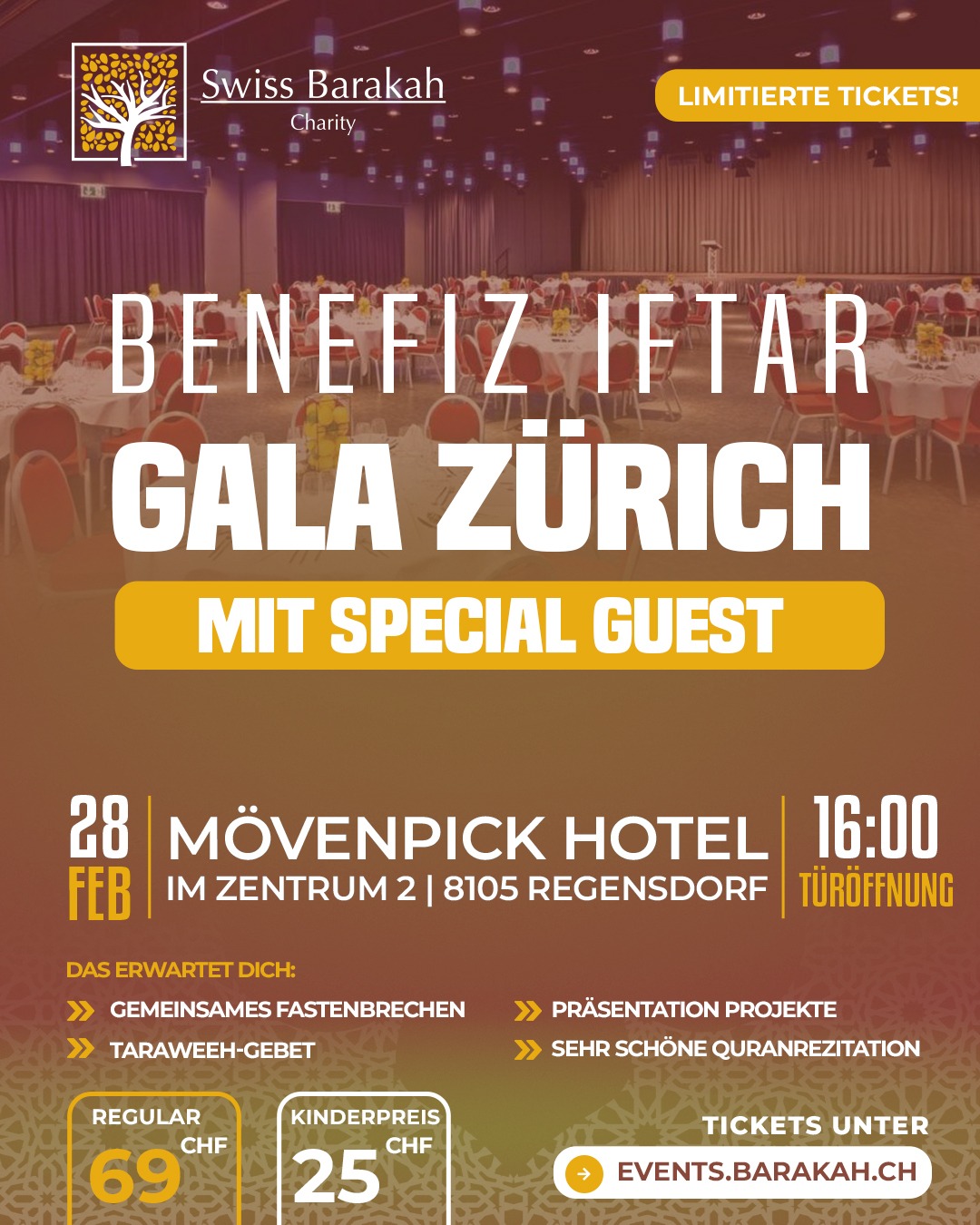 BENEFIZ IFTAR GALAS ZÜRICH FÜR GAZA