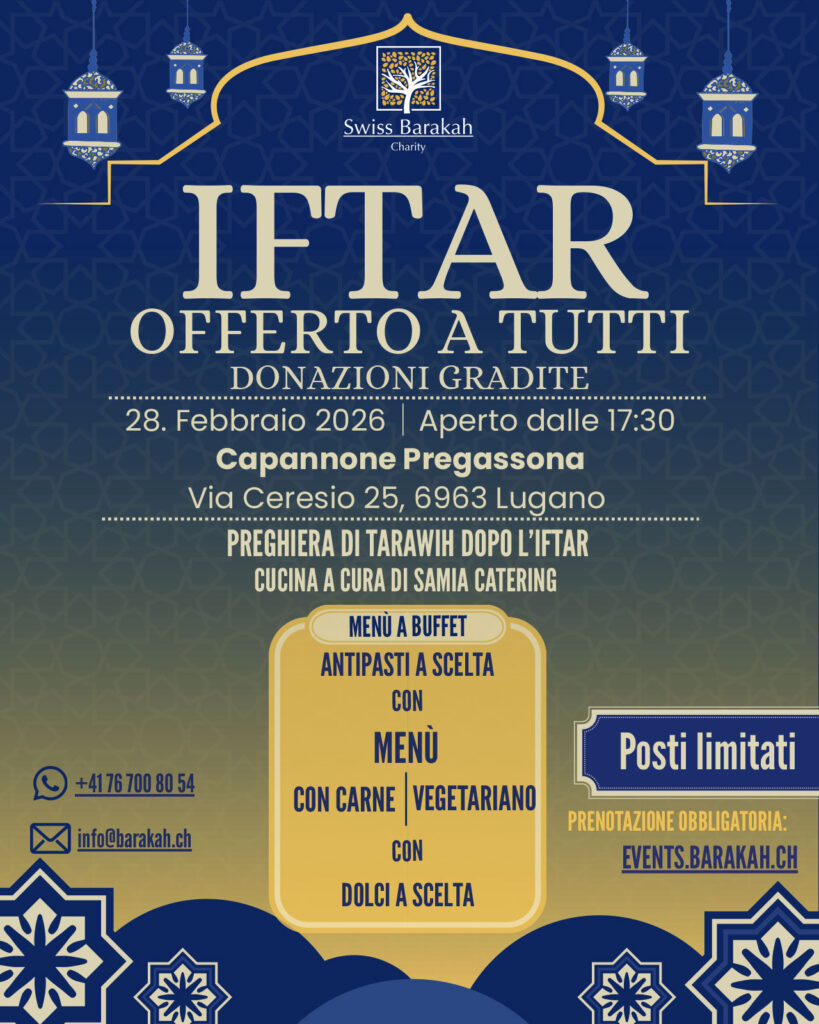 Iftar offerto a tutti donazioni gradite